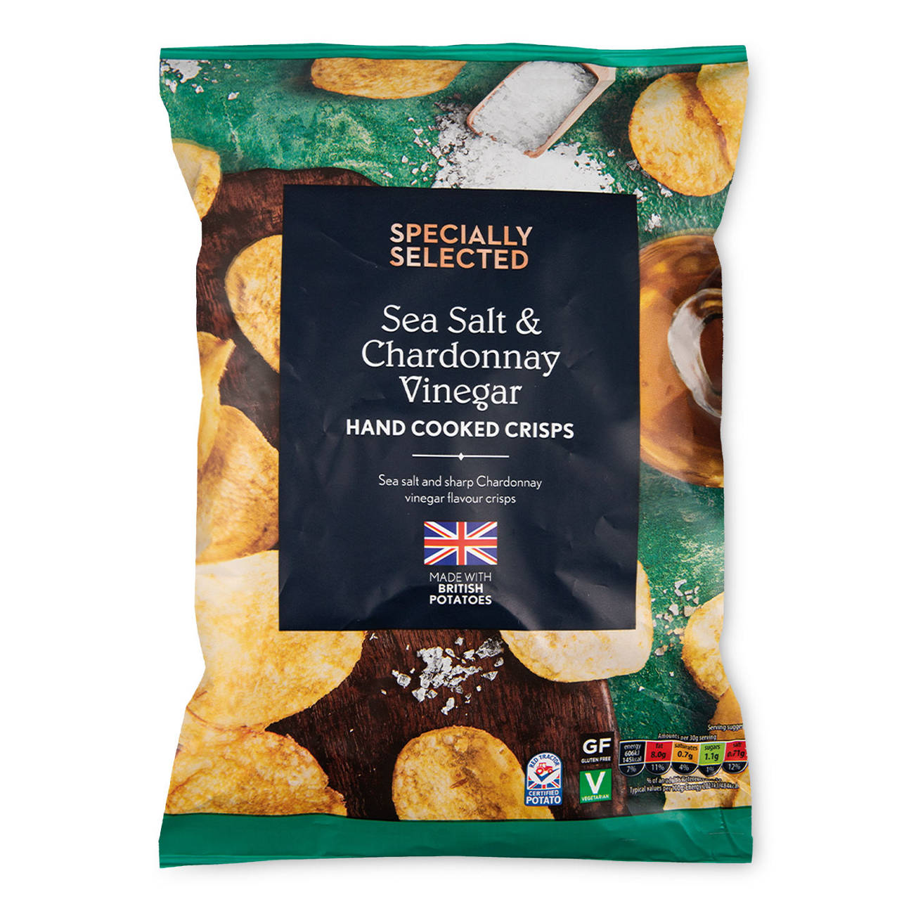 Sea Salt & Chardonnay Vinegar Hand Cooked Crisps | ALDI UK